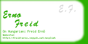 erno freid business card